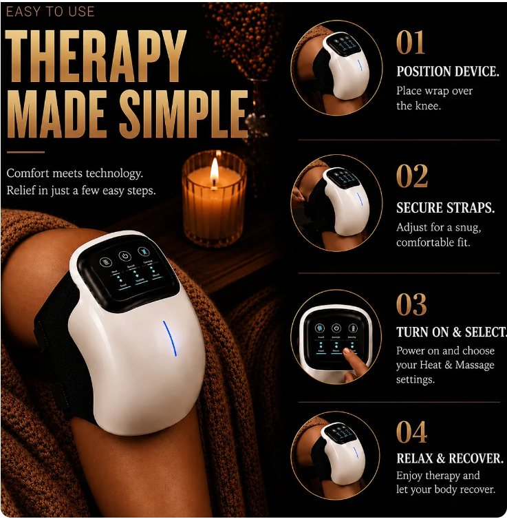 Rechargeable Knee Massager With Heat And Vibration